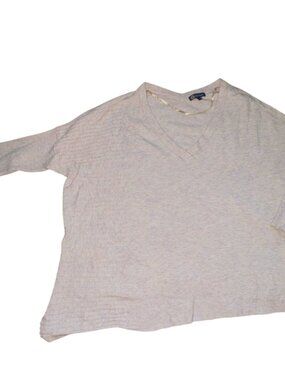 Democracy Womens Asymmetric , V-Neck Sweater-Cotton Candy Color-Size L-GUC